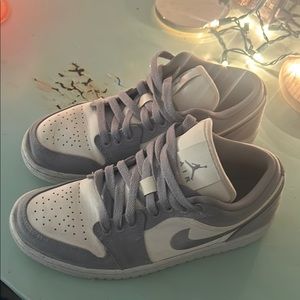 Gray and White Sneakers